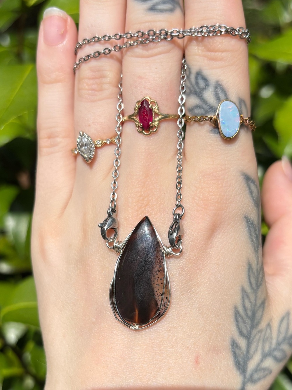 Montana agate interchangeable necklace
